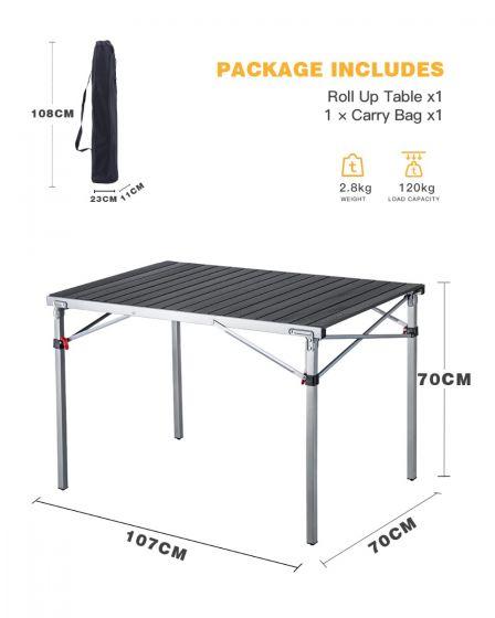 KingCamp Compact Folding Table 107 x 70 cm