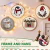 4 Sets Christmas Embroidery Kit with Pattern Needles Threads Hoops and Tools Beginner Embroidery Kit for Adults and Beginners