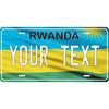 Personalisierte Ruanda Flagge Blechschild Wanddeko Wasserdicht
