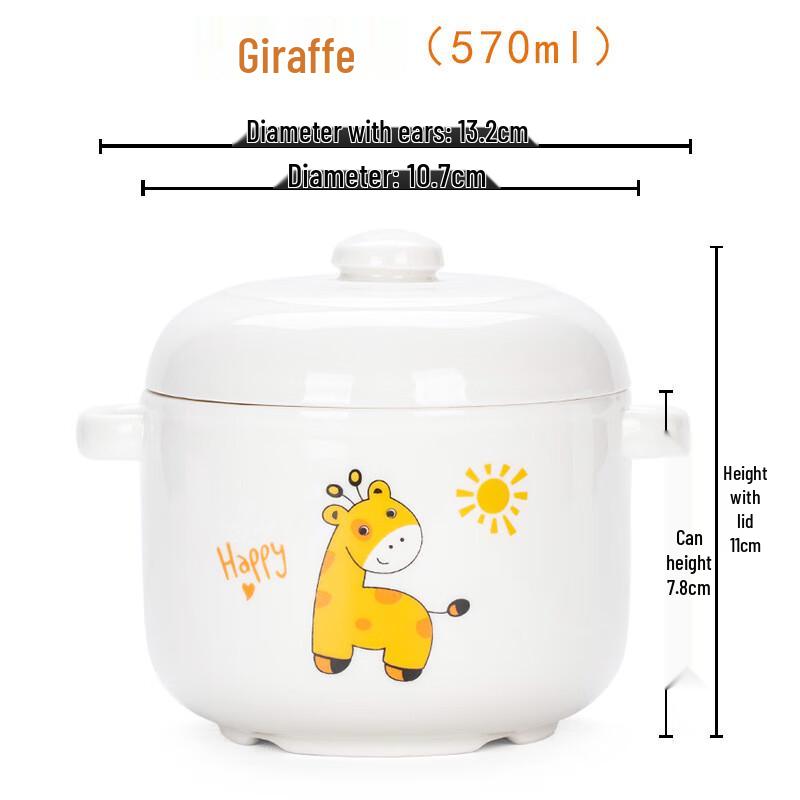 ZISIZ Ceramic Double-Lid Stew Pot