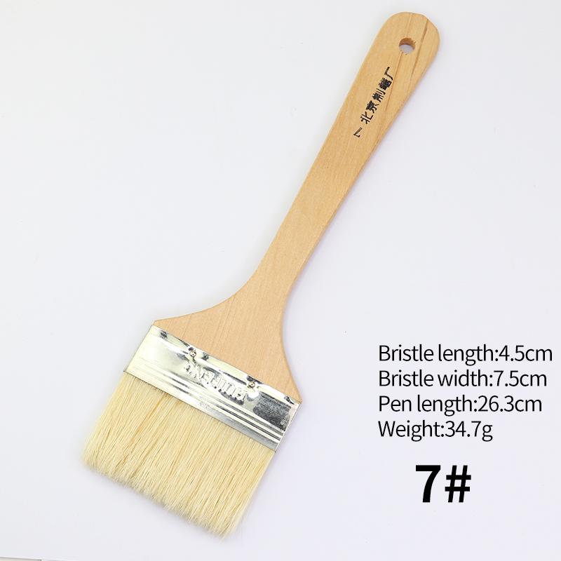 1Pc Wooden Handle Paint Brush Acrylic Watercolor Gouache Wall Oil Drawing Artist Student Painting Art Supplies