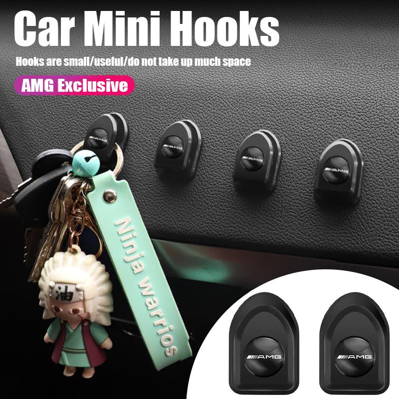 NRZV5 For Mercedes Benz AMG Car Hook Portable Mini Hook-An invisibl Storage interior Accessories Car Decal W214 W205 W204 W206 W213
