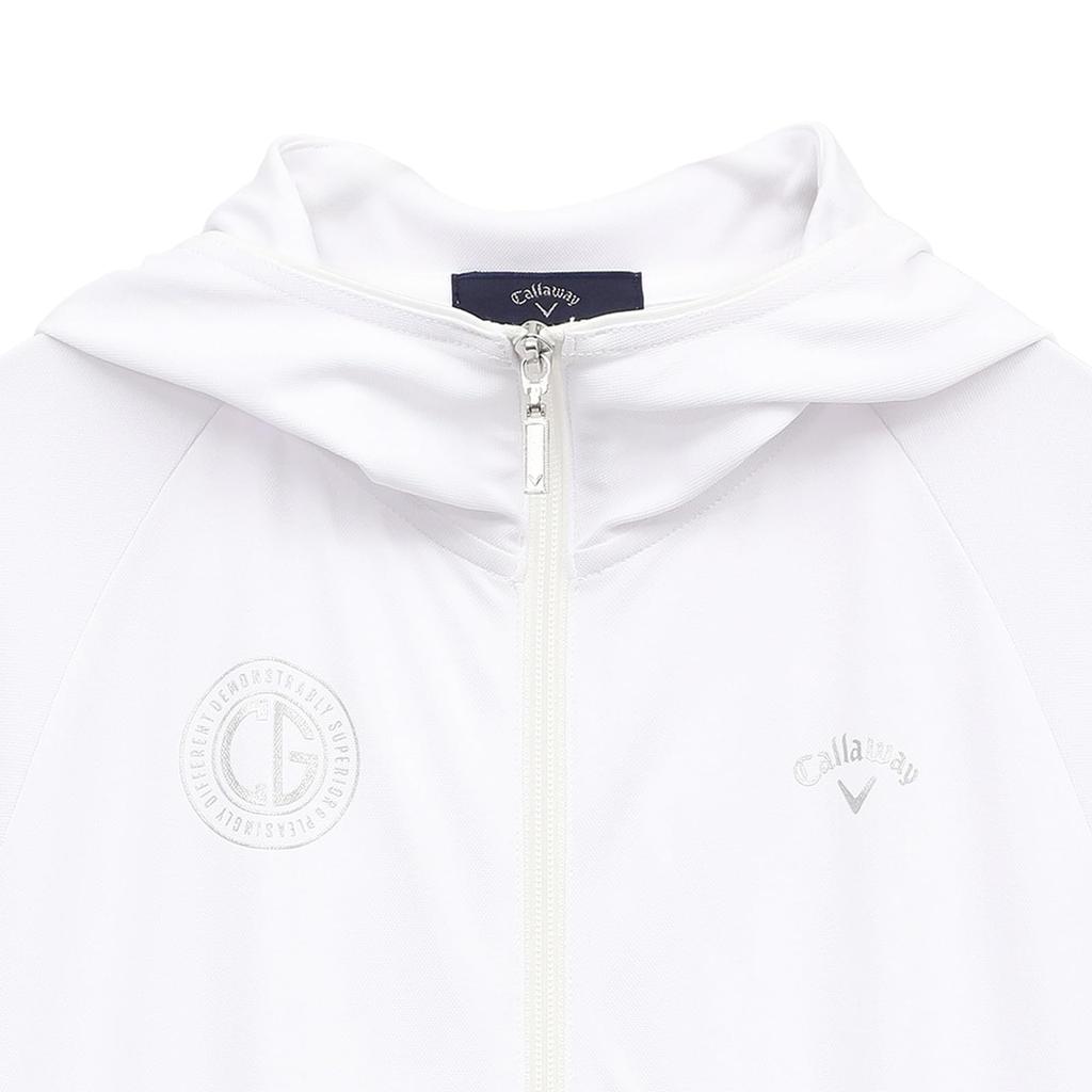 Callaway UV Hoodie Cool Golf C25117203 LL Women's Full-Zip (Moisture-Wicking, Quick-Drying, Lining) / / 1030_White