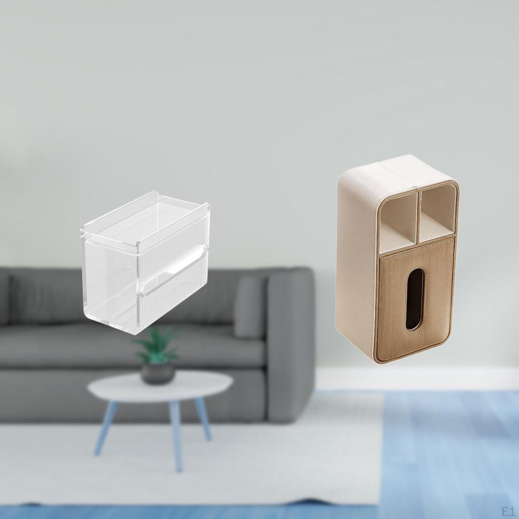 Modern Acrylic Wall Mounted Tissue Dispenser Box for Toilet Paper And Napkin Storage Multipurpose