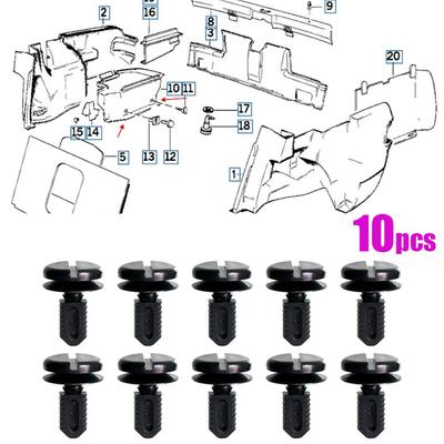10Pcs New Trunk Lid Dash Battery Cover Shield Boot Lining Trim Clips For BMW E30 E91 E93 M3 E36 E46 E60 X3 E60 M5 E32 E83