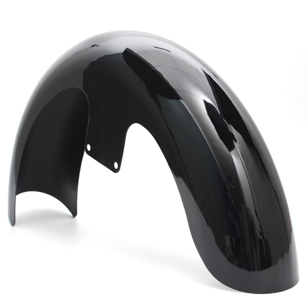 Motorcycle 19" Black Wheels Wrap Front Fender Mudguard Heavy-Duty Steel For Harley Touring Road King Electra Street Road Glide
