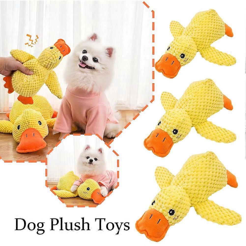 Pet Dog Chew Toys Calming Duck Indestructible Dog Engaging Squeaky Sound Toys