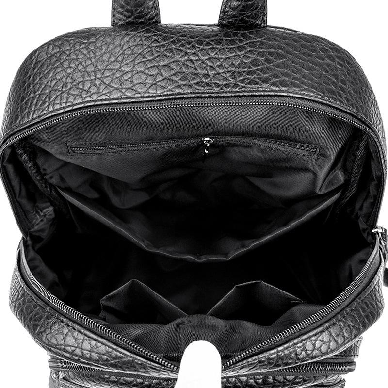 New Version of Soft Leather Women's Backpack for Women's New Style Pure Soft Leather Backpack Large Capacity Student Schoolbag Women's Bag