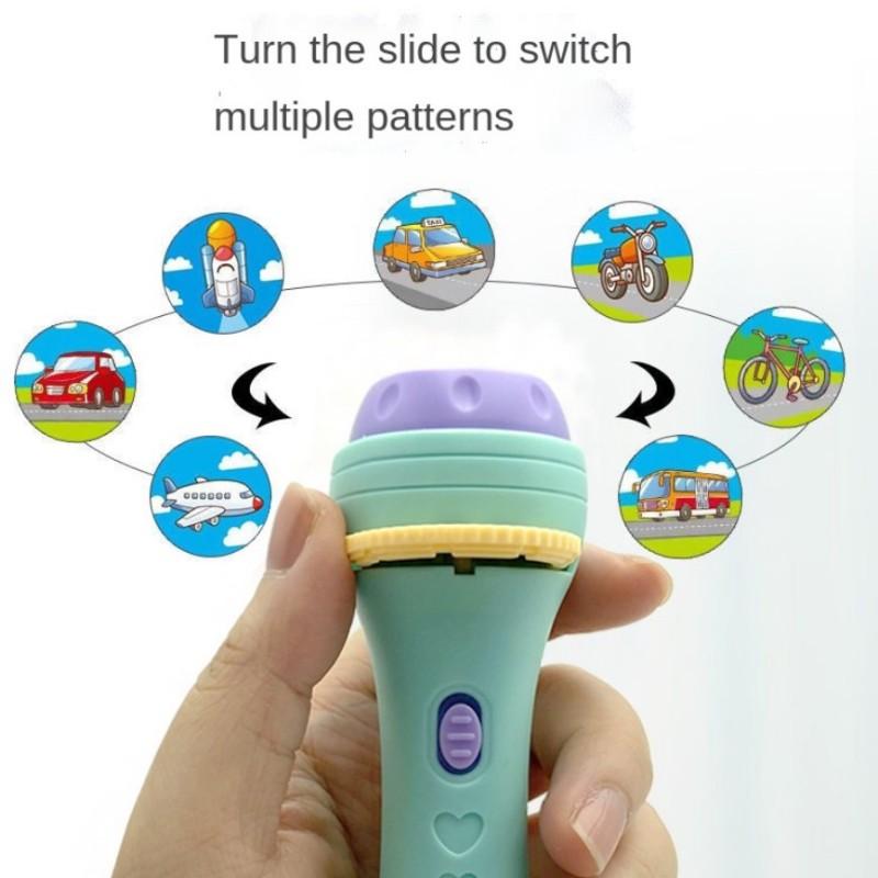 Braided Beads 24/56 imagens Projection Toy Flashlight Toys Colour Early education Souptoys Cartoon Children's gift spacer beads