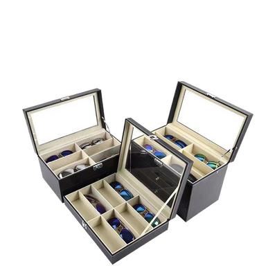 Organizer 8/12 Grids Display Case Sunglasses Box Eyewear Holder Slots Glasses Case Storage Box