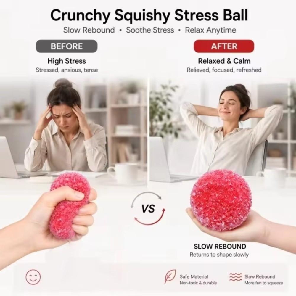 Slow Rising Crispy Skin Ball Crushed Ice Cracking Squishy Toy Squeeze Ball Reduce Anxiety
