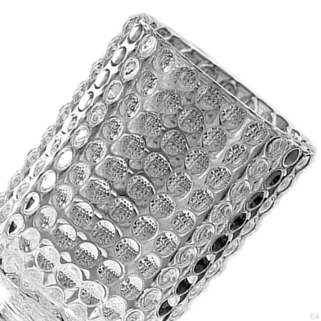 Modern Crystal Glass Vase Flower Arrangement Clear Dried Flowerpot for Centerpiece Home