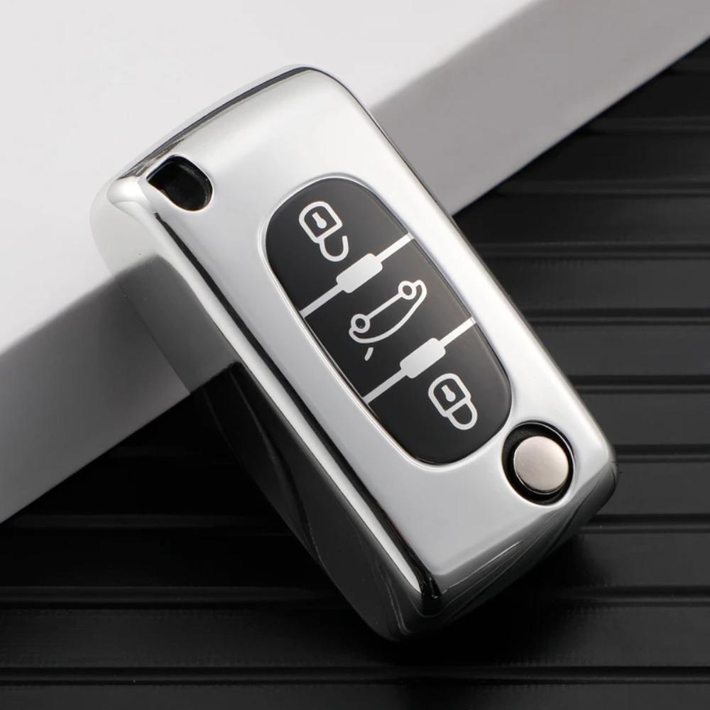 Per Peugeot 107 207 307 308 407 607 206 4007 3008 5008 per Citroen C2 C3 C4 C5 C6 C8 2/3 Pulsanti Custodia Cover in TPU per Chiave Auto Telecomando