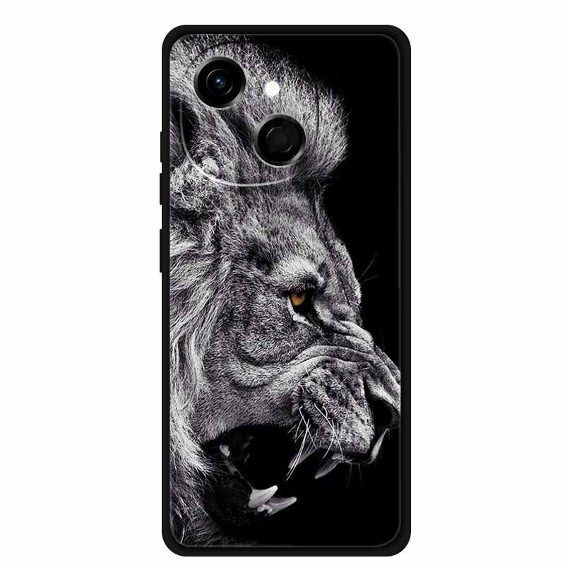 For Tecno Spark 40C Case Soft Black TPU Silicone Back Shockproof Cover for Tecno Spark40C 40 C Case Pop 10 Pro Butterfly Funda