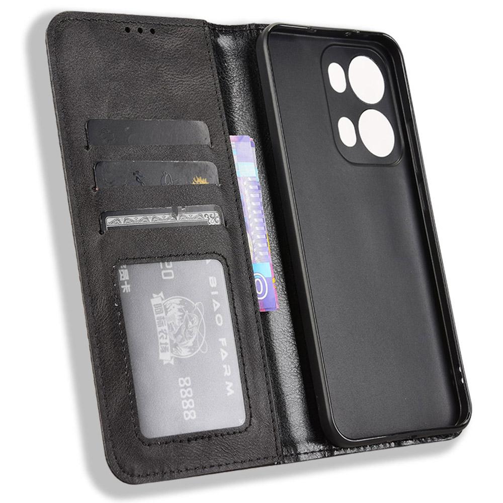 For Oppo Reno13 Pro 5G Leather Case Wallet Stand Retro Texture Phone Cover