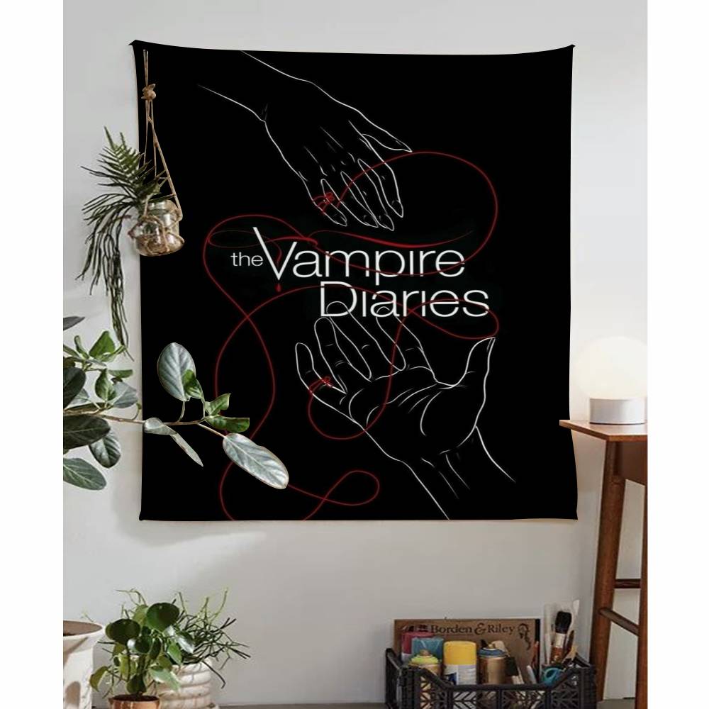 The VVampire Diaries Anime Tapestry Hanging Tarot Hippie Wall Rugs Dorm Home Decor