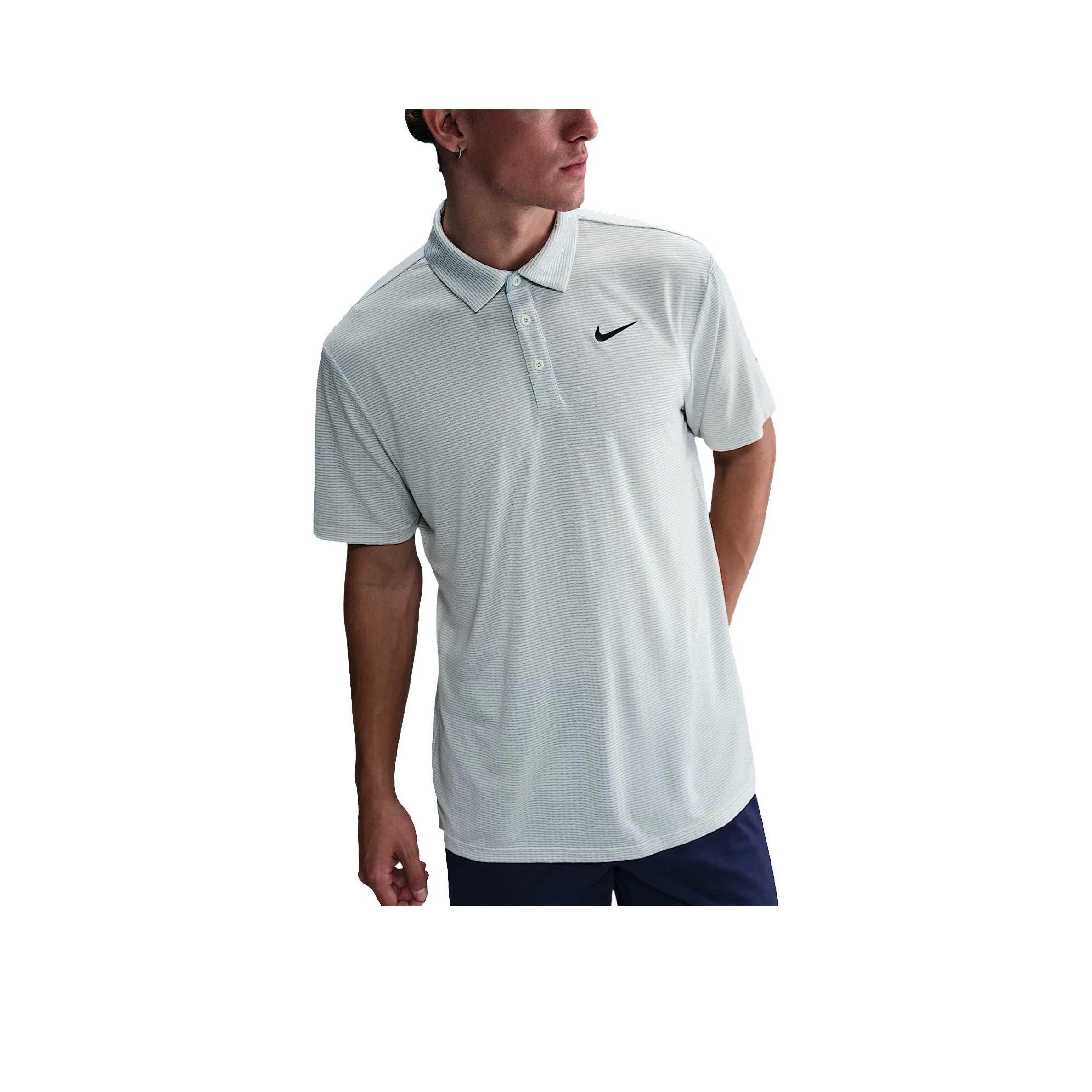 Nike Dri-Fit Comfortable Soft Fashionable Versatile Short Sleeve Polo Shirt Men tops Light-Blue FZ7530-110 XL
