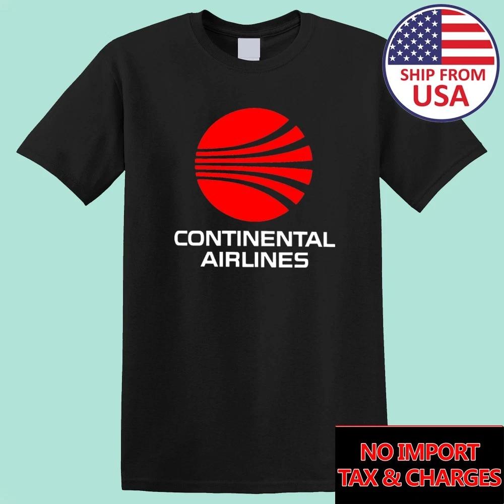 Continental Airlines Retro Men s Black Size S-5XL S