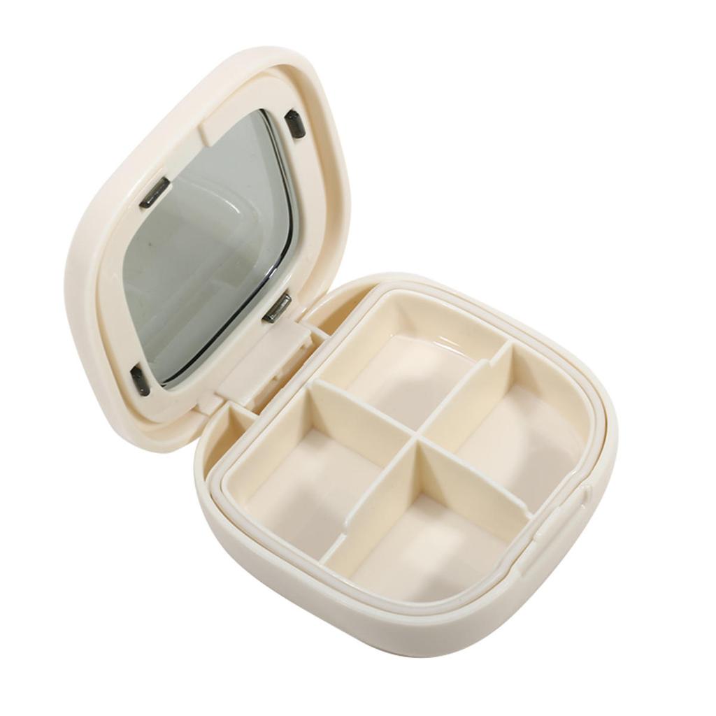PP Mini Portable 4/6 Grids Pill Box Travel Fishoil Organizer Container Sealed Tablets Storage Dispenser Box for Vitamin