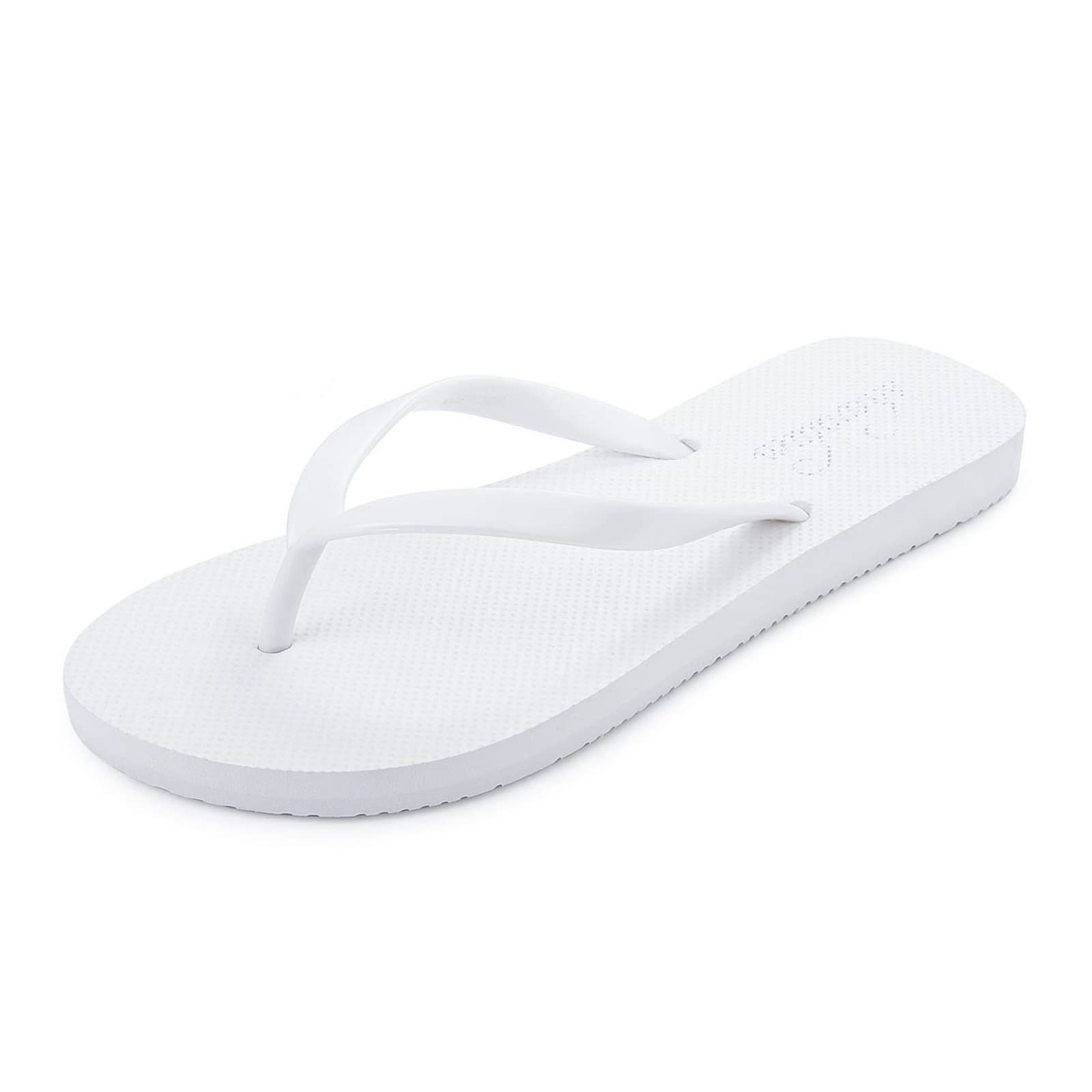 

Comwarm 2024 Summer Flip Flops For Women Fashion Light Beach Sandals Indoor Home Rubber Bathroom Slippers Basic Thong Slippers 42 білий
