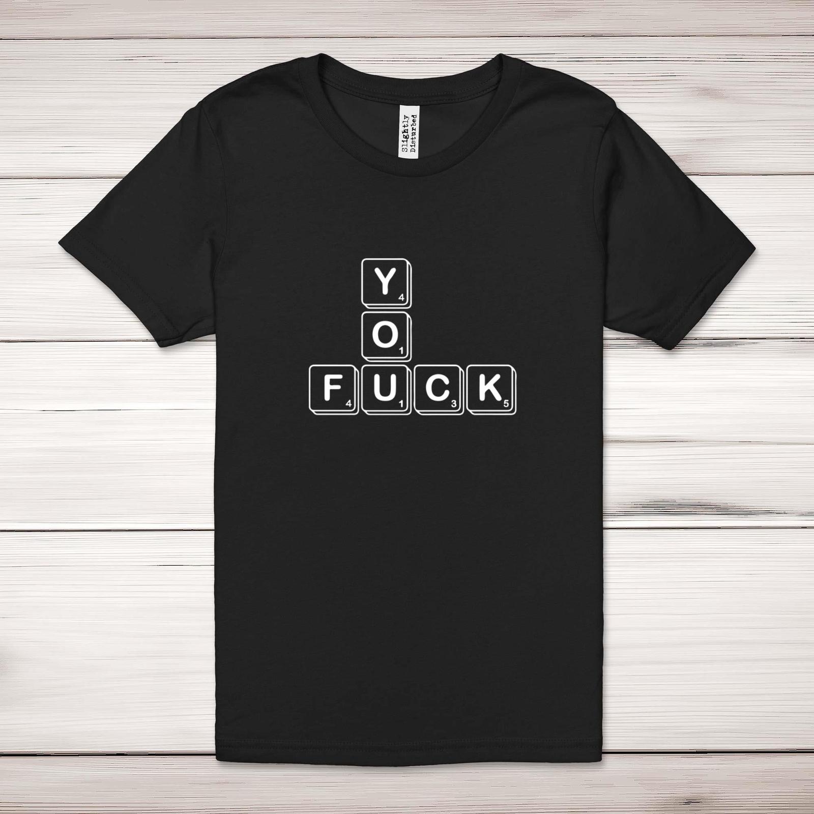 Футболка для взрослых Scrabble Tiles You F*ck S разноцветный