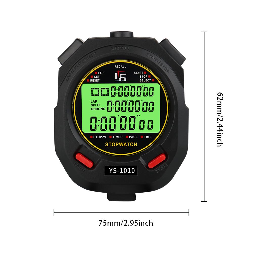 Professional Handheld Digital Stopwatch Chronograph Sports Training Timer Precision Timer Tool Luminous Electronic Stopwatch