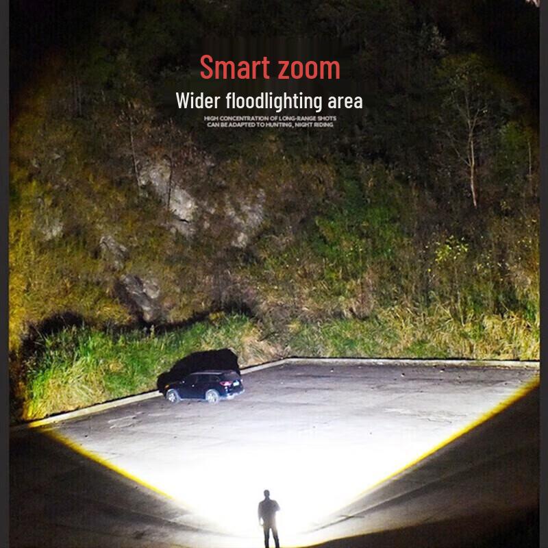 Satous High-Power Rechargeable Zoom Flashlight