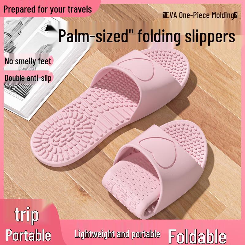 Portable Non-Slip Foldable Travel Slippers for Men - Lightweight, Disposable, Essential for Business Trips and Hotel Showers
