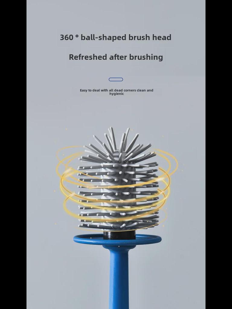 Pin Tu Long Handle Wall-Mounted Toilet Brush Set - No Dead Angle Bathroom & Gap Cleaning Brush