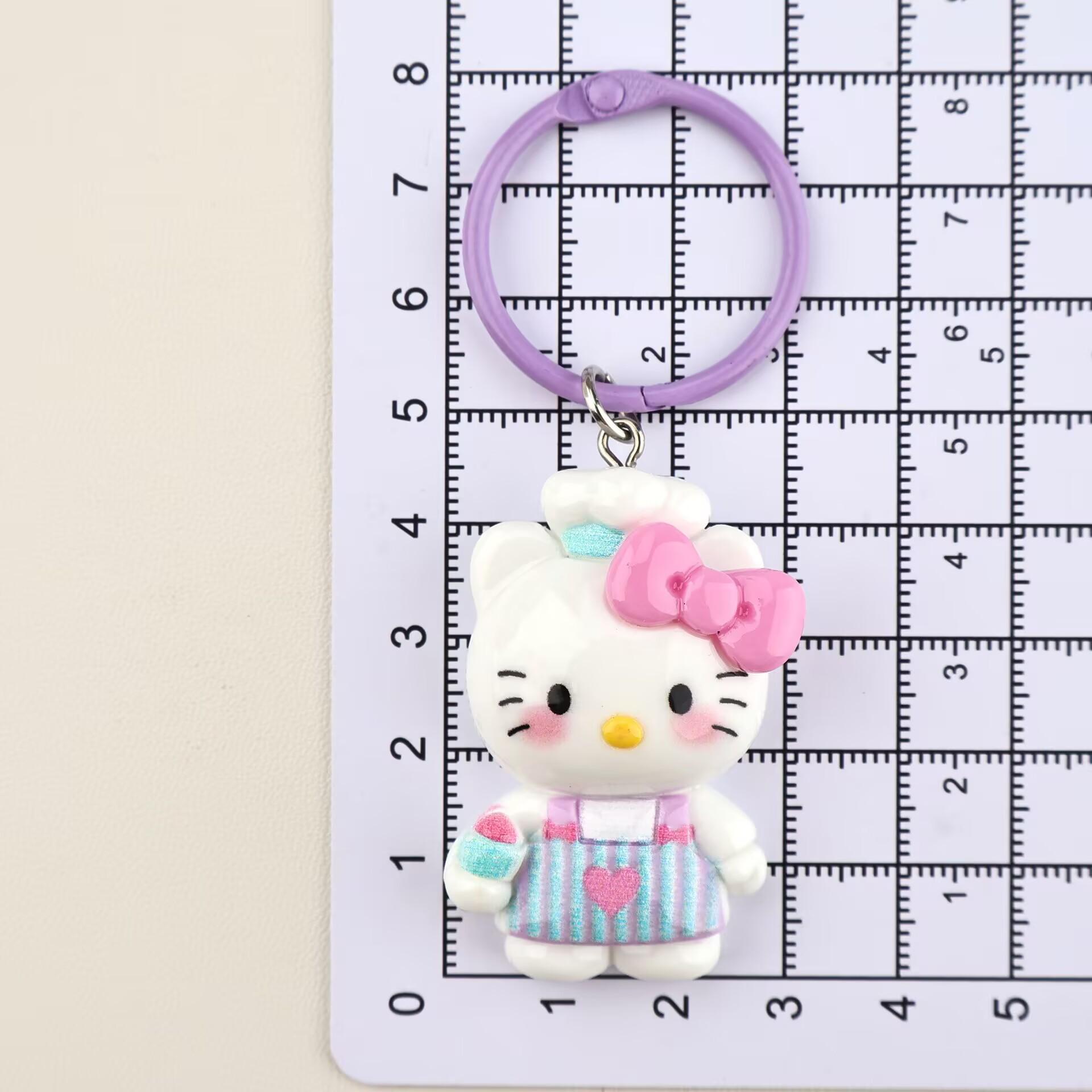 Sanrio Cute Cat Keychain Pendant: Cartoon Girly Heart Bag Charm, Perfect Small Gift for Couples