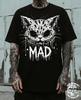 Funny Mad Black Cat T-Shirt: Gothic Style