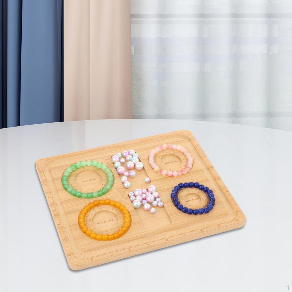 Kaufe Schmuck Perlen Bord Fach Organizer Durable Bambus Schaufenster Perle  fr Herstellung zum Preis ab 22 | Joom