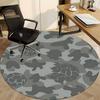1pc Camouflage Pattern Chair Carpet for Office, Indoor Non Slip Washable Polyester Fiber Carpet,