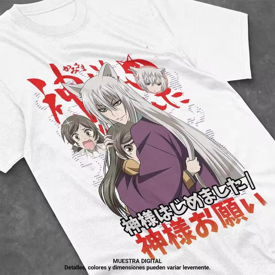 2026Summer Kamisama Kiss Tomoe Nanami Group Japanese Text Anime Graphic White T-Shirt Unisex Oversized Y2K Streetwear Cotton Tee
