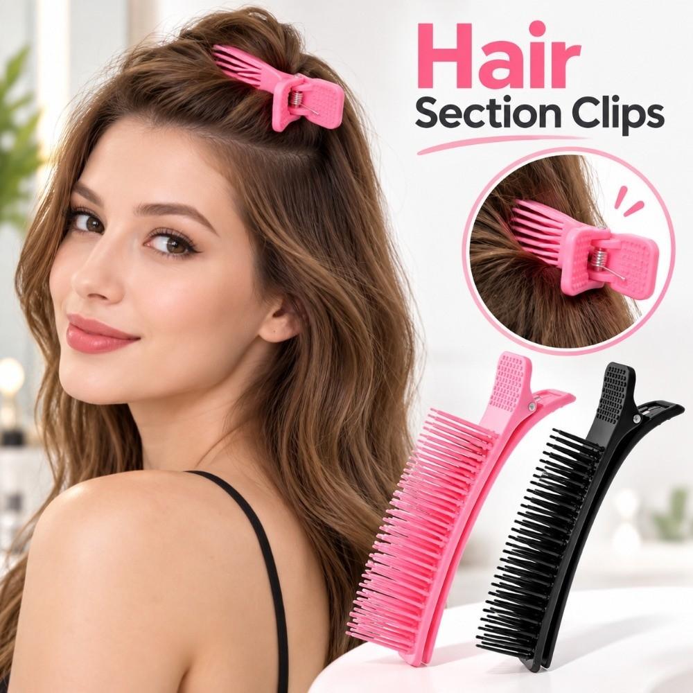 Non Slip Grip Hair Section Clips Plastic Hairdressing Clips Dyeing Hair Clips Salon Use