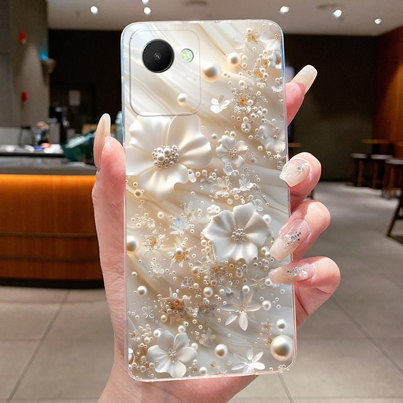Case For oppo Realme C30 Capa Coque For Realme C30s Flower Butterfly Phone Cases Funda Soft Silicone Transparent TPU Jelly Cover