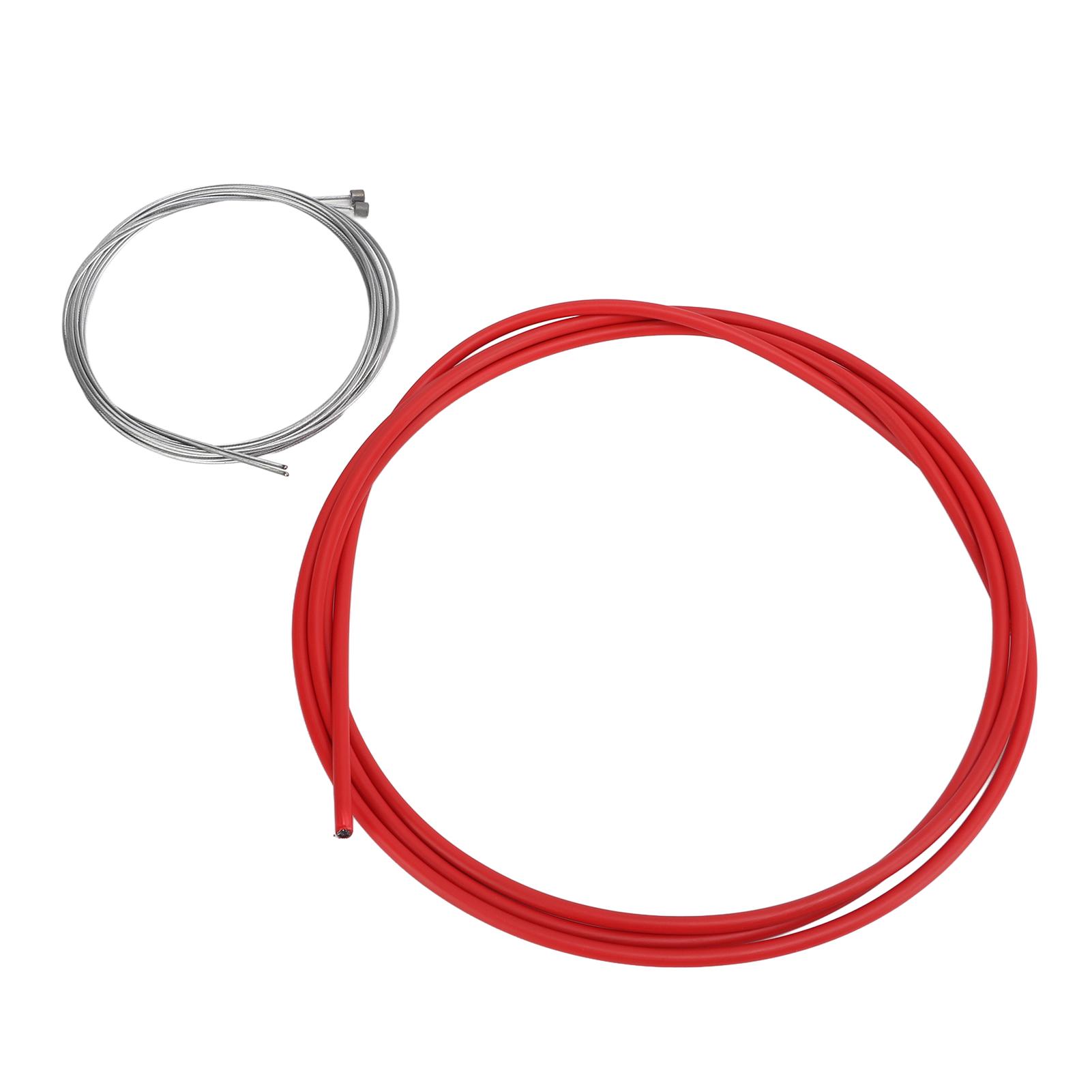 MEROCA Велосипедный набор тросиков переключения скоростей и тормозов, износостойкий, велосипедный тормозной трос, набор тросиков переключения, красный