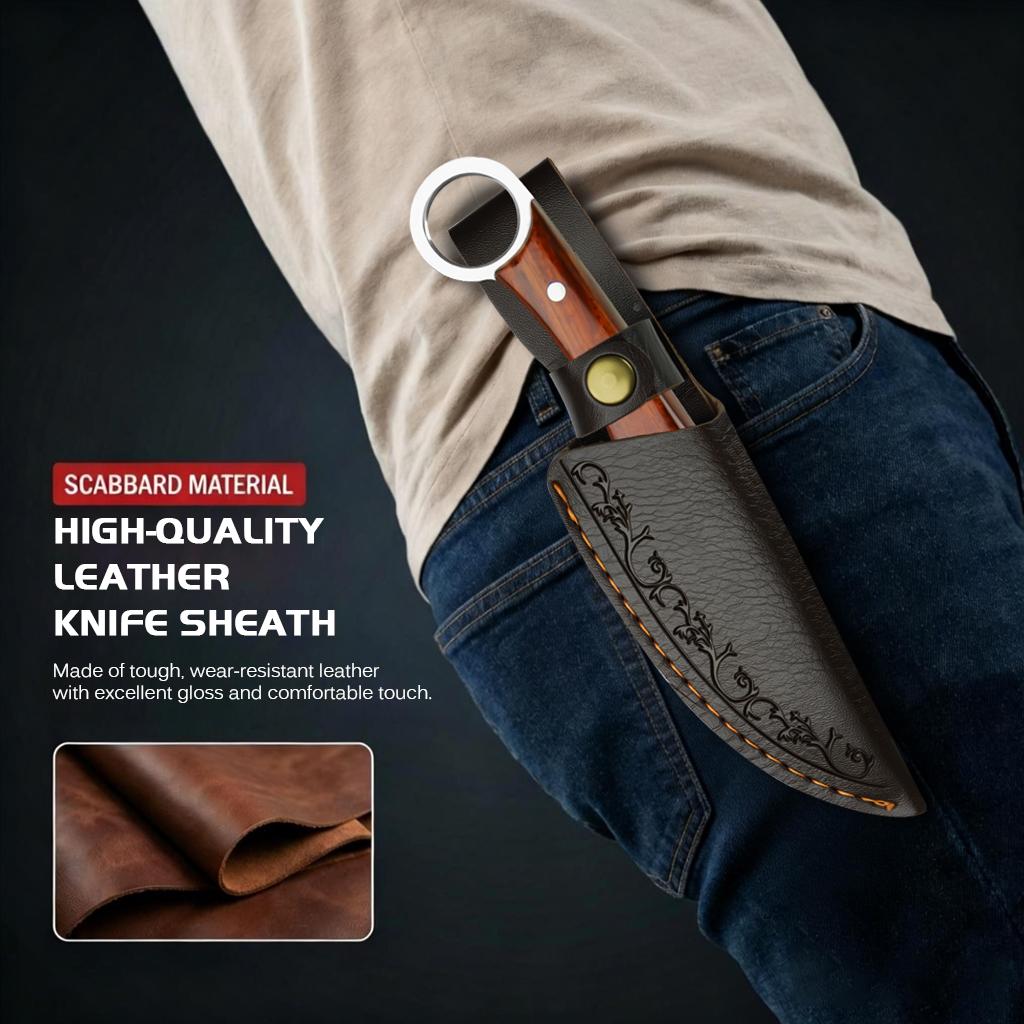 Utility Knife Slicing Meat Fruit Boning Butcher Knife Chef Cooking Cleaver Handmade Wood Handle