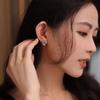 Xiaomi Huitan Fashion Design Women Stud Earrings Elegant Versatile Daily Lady Party Accessories Inlaid Shiny Green CZ Luxury Jewelry