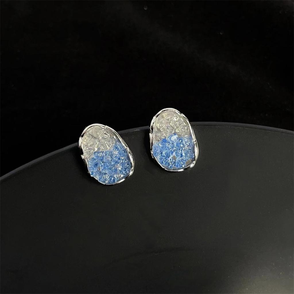 Orecchini in Cristallo Gradiente da Donna, Orecchini Dolci e alla Moda Giapponesi e Coreani, Orecchini di Alta Gamma per il Pendolarismo