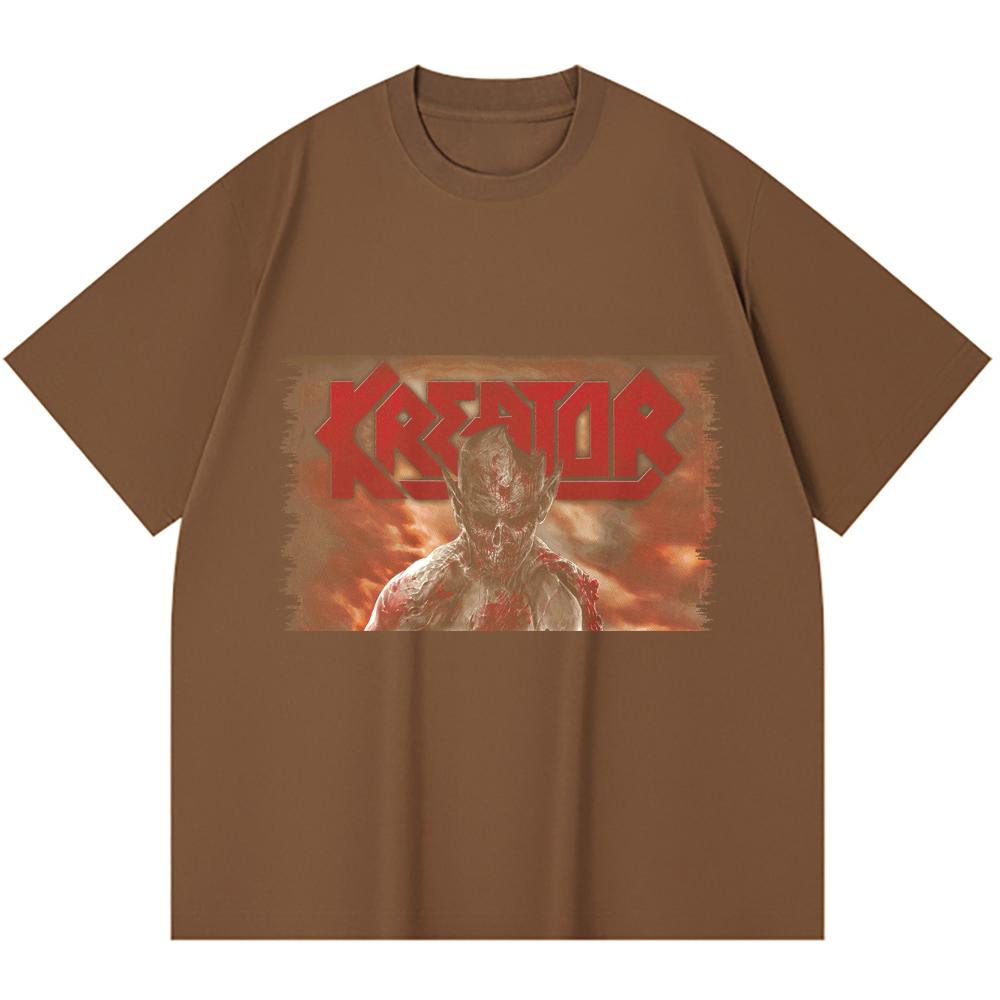 230 Gsm 100% Cotton Heavy Metal T-Shirt  Rock Band Popular Music Print Unisex Heavy Cotton T Shirt