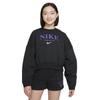Hoodless Sweatshirt for Girls Sportswear Trend  Black