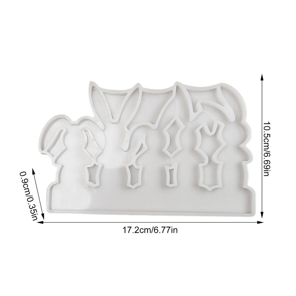 Bunny Molds Silicone Bunny Easter Crafting Tool Rabbit Holiday Ornament Molds For Candle Holder Insert Plaster Ornament Resin