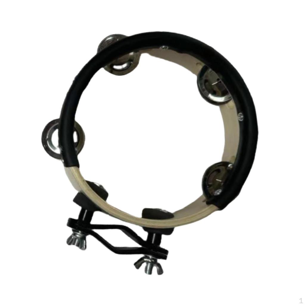 Compact And Practical Hand Percussion Tambourine for Drums, Cymbal Stand, Ideal A Party, Wedding