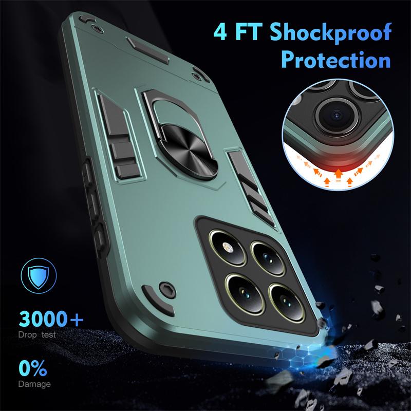 For Mi  14T Pro Case Shockproof Armor Metal Ring Phone Cases For  14T Pro Stand Holder Bumper Cover