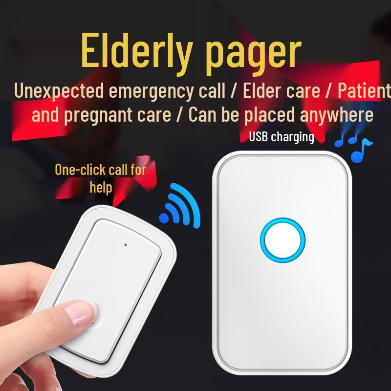 Elderly & Caregiver Wireless Emergency Call Button for Home No