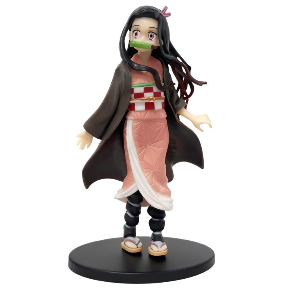 Anime Demon Slayer Kimetsu No Yaiba Figure 15cm Nezuko Tanjirou Mitsuri Shinobu Zenitsu Kyoujurou Action Figural Model Toy Gifts