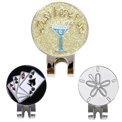 Metal Pink Pattern Accessories Golf Equipment Electroplated Gold Golf Cap Clip Golf Hat Clip Ball Coin Mark Golf Ball Marker