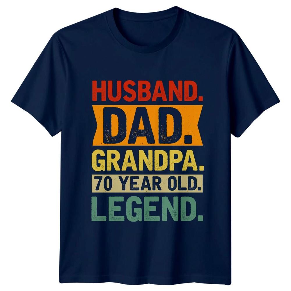 Husband Dad Grandpa 70 Year Unisexs TShirt 70th Birthday Family Gift For Him