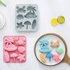 6 Cavity Tropical Beach Theme Silicone Mold Summer Animal Crab Shell Fondant Candy Chocolate Mould Diy Baking Accessories